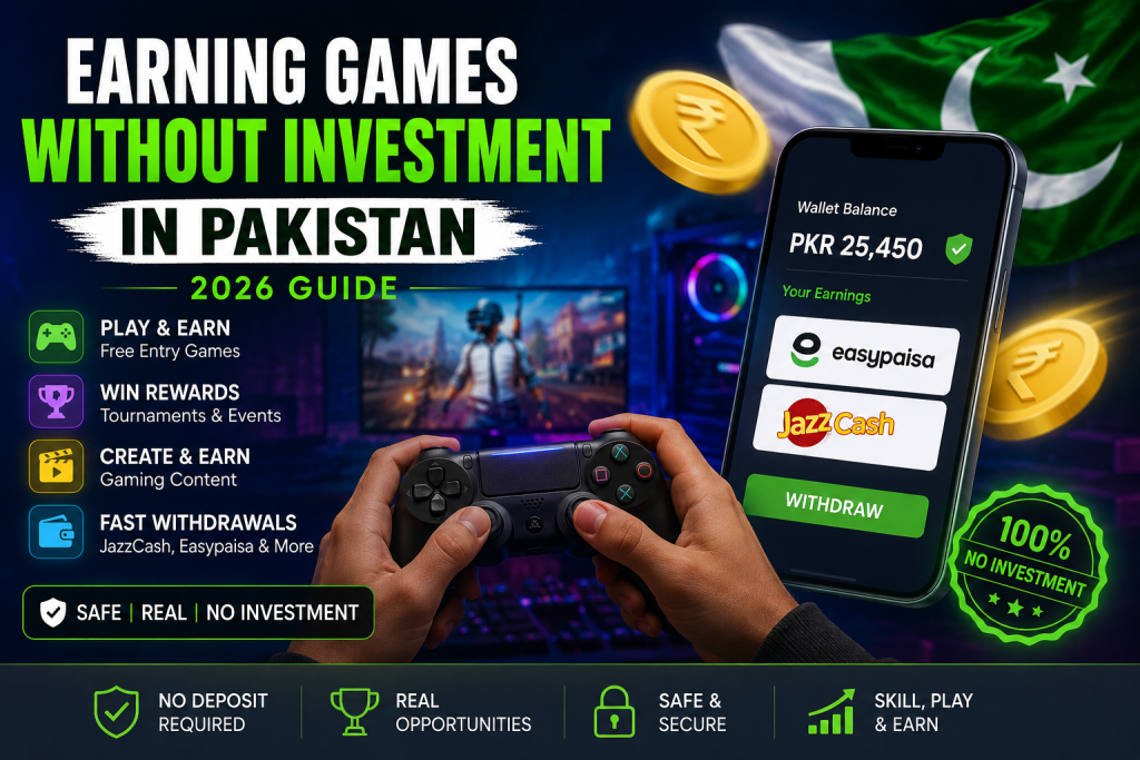 Focus Keyword earning games without investment in Pakistan