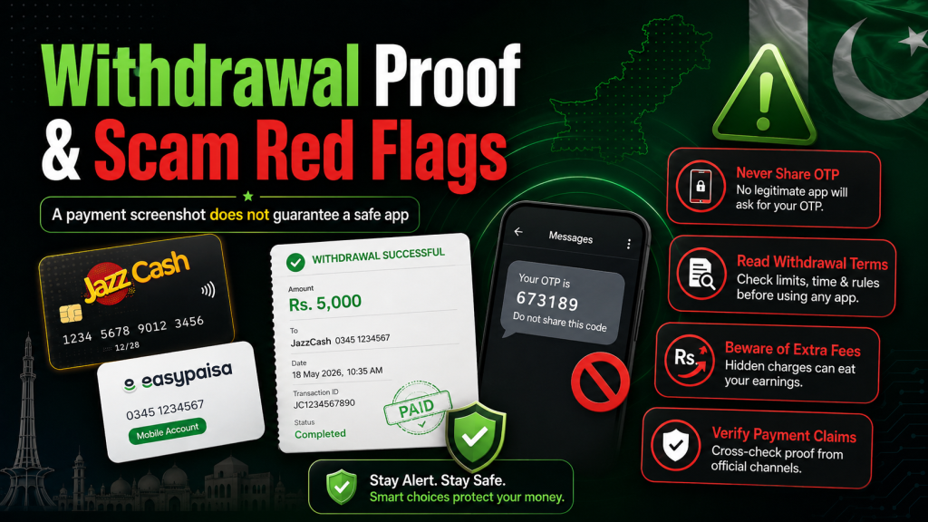 JazzCash Earning Apps in Pakistan 2026: Real or Fake? Withdrawal Proof, APK Risks & Safety Guide 3 JazzCash earning apps in Pakistan